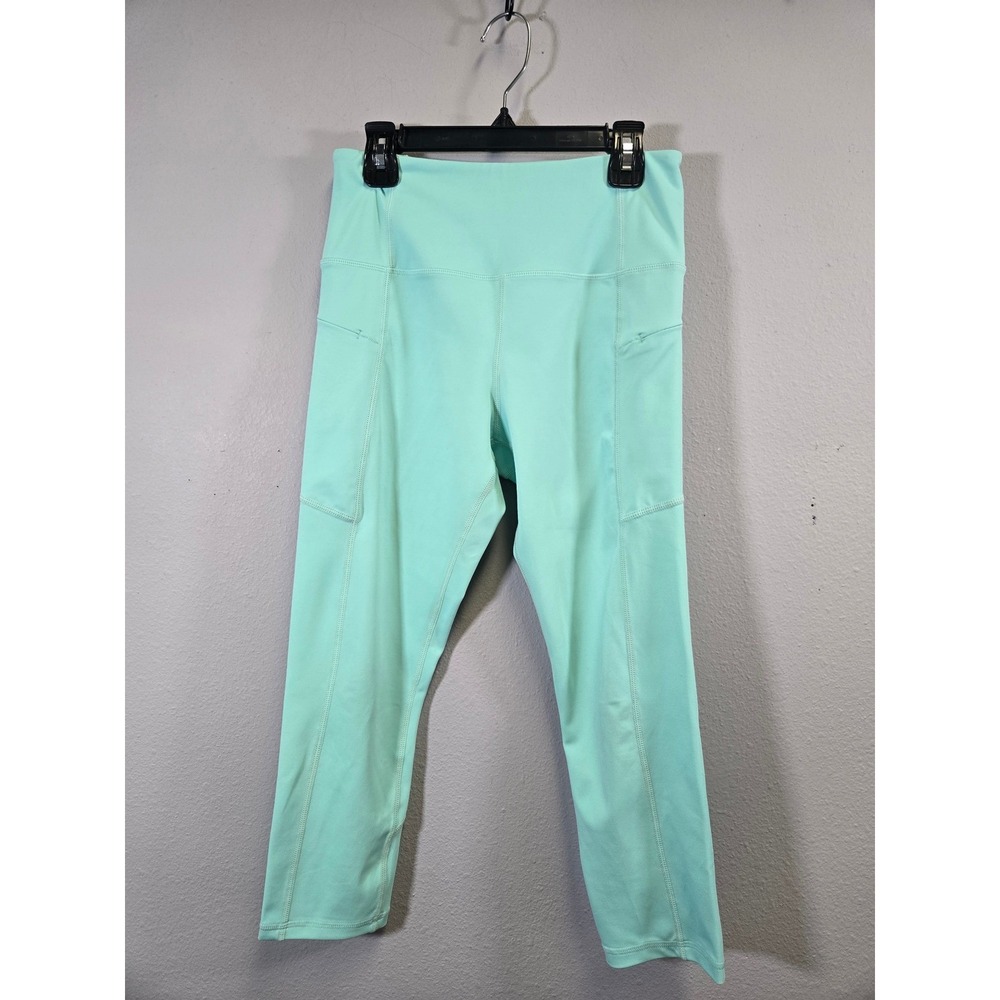 Zyia Active Light n Tight Mint Green High Waisted Pocket Capri Leggings 6-8